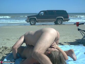 amateur beach gangbang. Photo #1