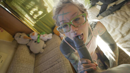 heavily tattooed girl. Photo #3
