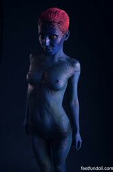 big tits body painting. Photo #1
