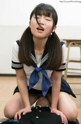 japanese schoolgirl handjob. Photo #6